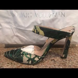Stuart Weitzman floral mules